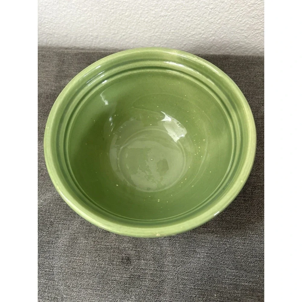 Vintage Bauer Los Angeles Green Ringware Pottery Mixing/Nesting Bowl No. 30